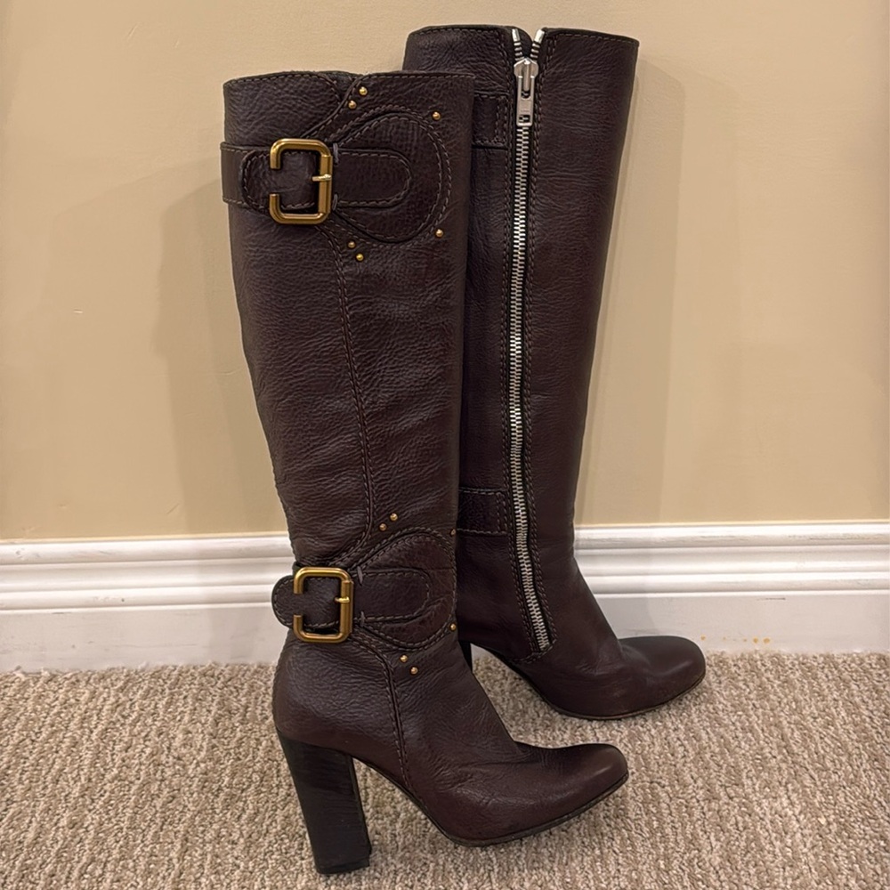 CHLOE Tall Brown Boots Size 35